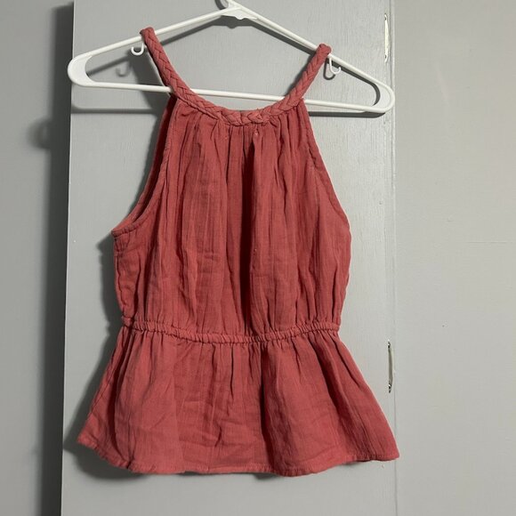 NWT Sim & Sam Dusty Pink Halter Ruffled Hem Tank Top Women's M - Picture 5 of 7